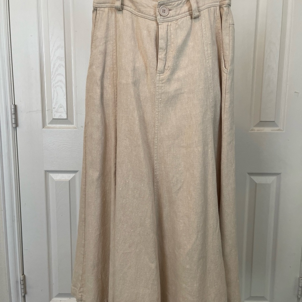 the territory ahead Linen Skirt Size 4P